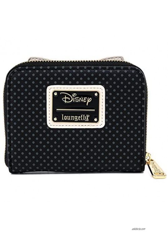 Loungefly Disney Minnie Mouse Face with Bow Faux Leather Zip Around Wallet