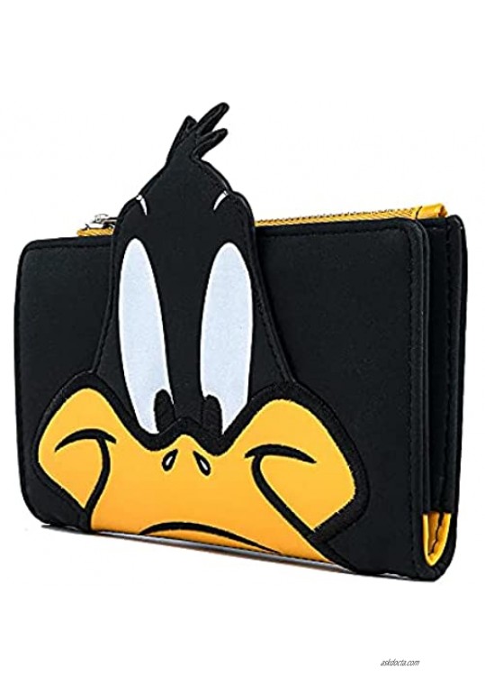 Loungefly x Looney Tunes Daffy Duck Cosplay Flap Wallet (Black One Size)