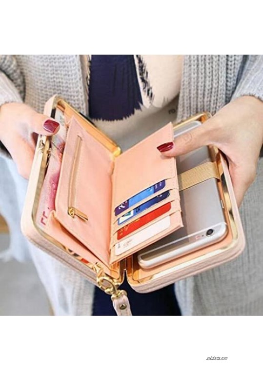 Women Bowknot Wallet Long Purse Phone Card Holder Clutch Large Capacity Pocket