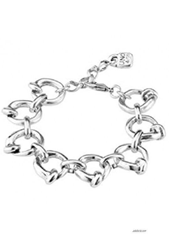 Bracelet in metal clad with silver.