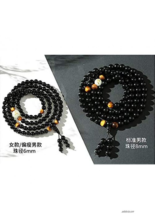Dragon Black Buddha Beads Bangles & Bracelets Handmade Jewelry Ethnic Glowing in The Dark Bracelet for Women or Men