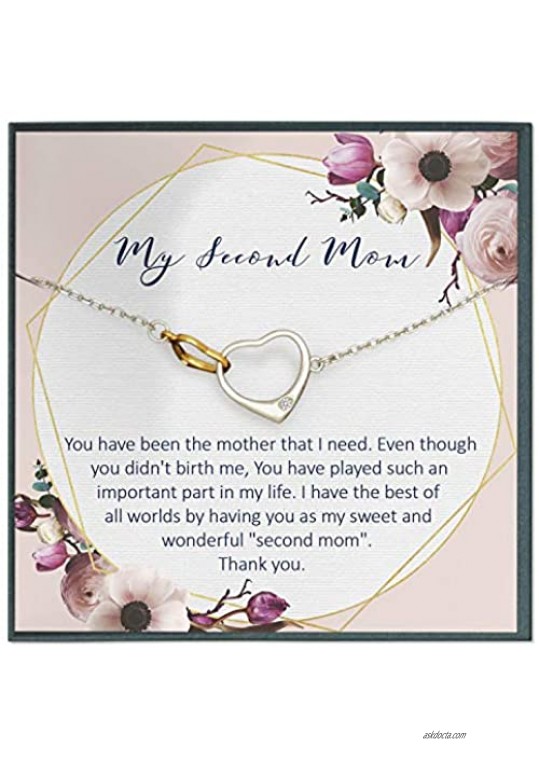 Grace of Pearl Second Mom Quotes Jewelry My Other Mother Stepmom Gifts Stepmother Mother in Law Gifts Mother Like