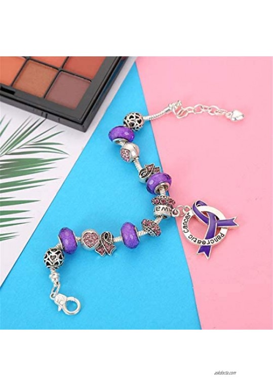 Pancreatic Cancer Awareness Luxury Charm Bracelet