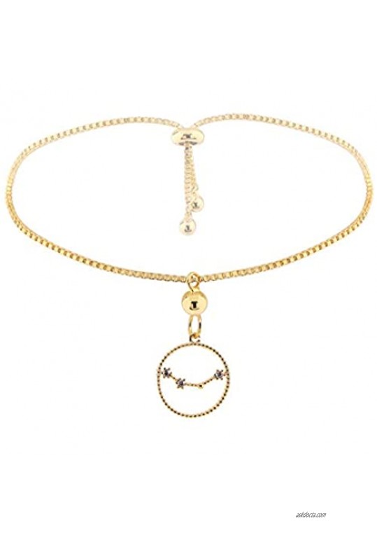 Spinningdaisy Zodiac Charm Adjustable Bracelet
