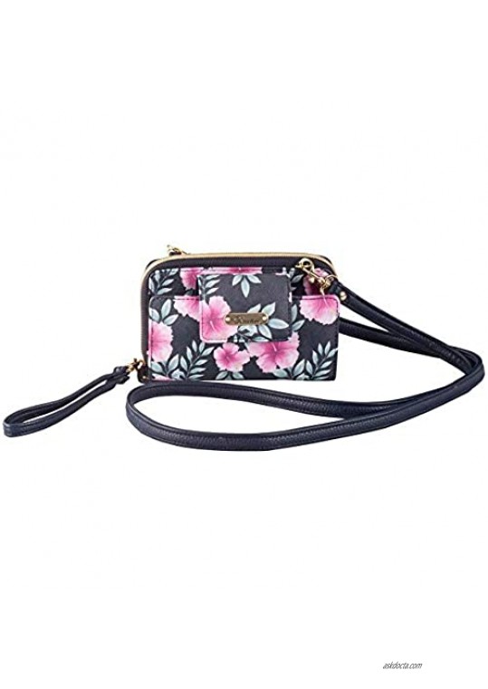 Buxton Women's Crossbody Bag - Convertible Tote and Wristlet  RFID Wallet