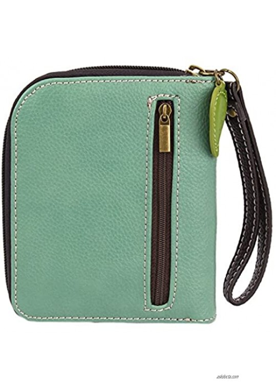 Chala Handbags Blue Bird Zip-Around Wristlet Wallet Hobo - Bird Lover Gift