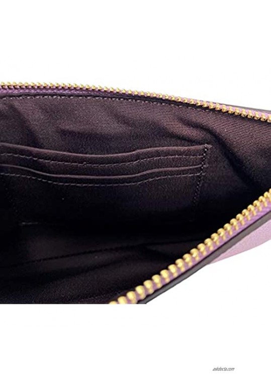 Coach Crossgrain Leather Large Wristlet Style No. 3888 Violet Orchid