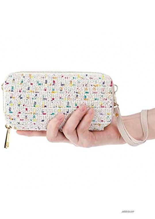HAWEE Wristlet Clutch Wallet for Women Shoulder Purse Bag with Chain Strap