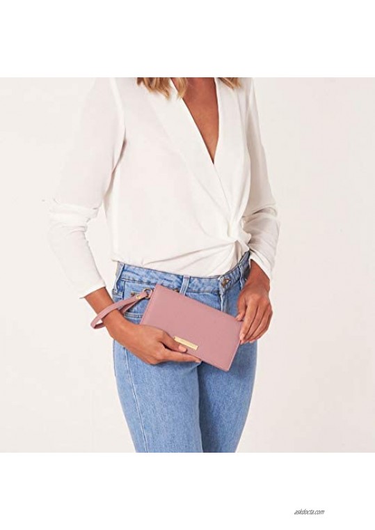 Katie Loxton Cleo Womens Soft Pebble Vegan Leather Wallet Purse Wristlet