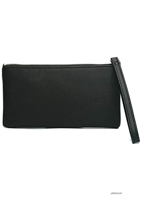 Leather Small Wristlet Clutch Purse Wristlet Wallet Clutch Bag - Small Phone Purse Handbag