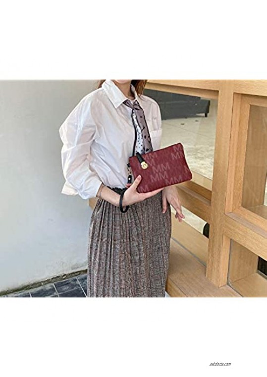 Mia K Collection Shoulder Bag for Women Crossbody Purse & Wristlet: PU Leather Satchel Pocketbook 3 PCs Handbag Set