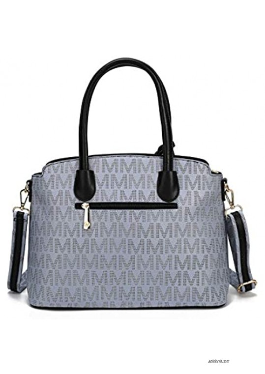 Mia K Collection Shoulder Bag for Women Crossbody Purse & Wristlet: PU Leather Satchel Pocketbook 3 PCs Handbag Set