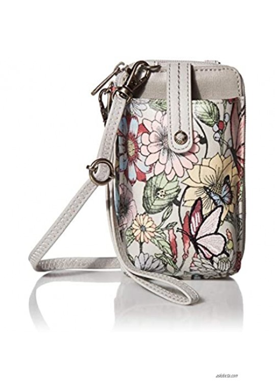 Sakroots Women's  Blush in Bloom  3.5in L x 1in W x 6in H Wristlet Drop: 6.3in  Crossbody Drop: up to 26 inches