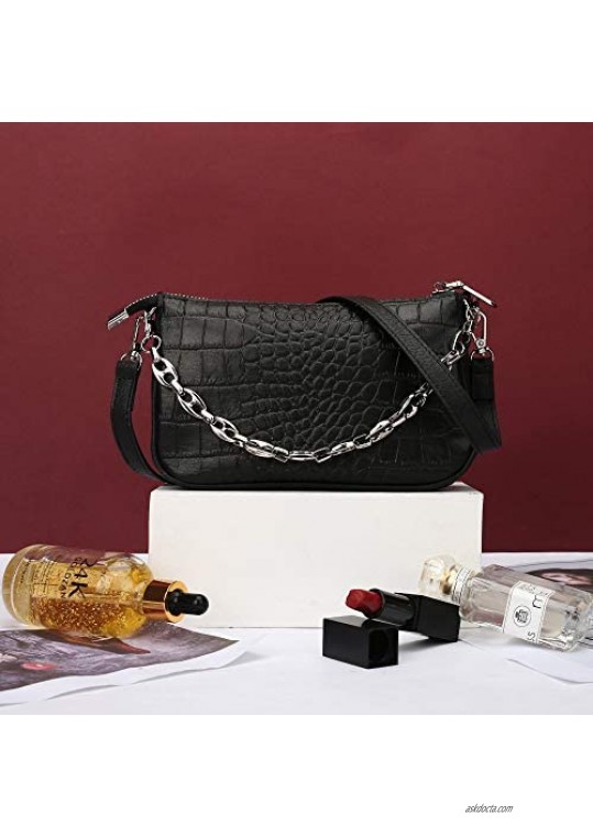 Small Leather Wristlet Purses Women Cell Phone Clutch Bag Crossbody Handbag Shoulder Wallet for Ladies Girl