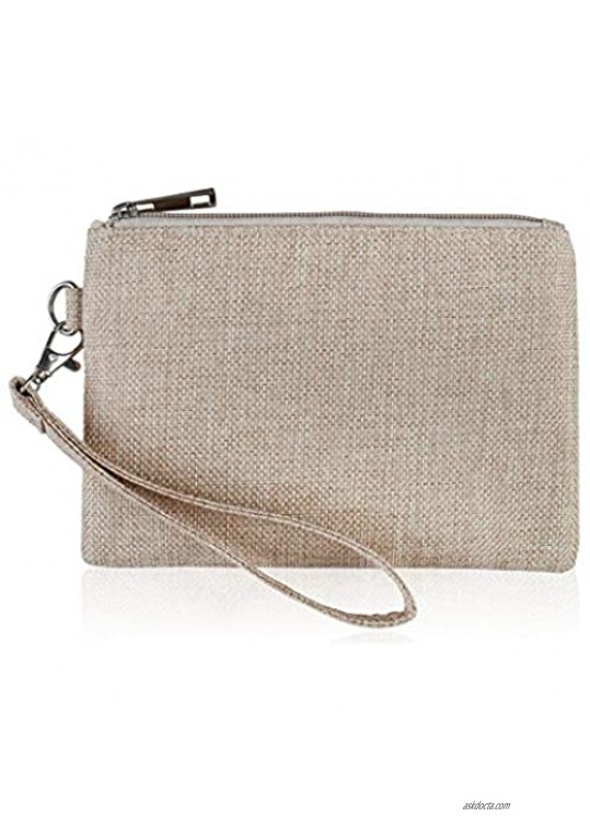 Vegan Leatherette Clutch Pouch Purse - Travel Wallet Shoulder-Crossbody Strap Bangle Wristlet Convertible Bag