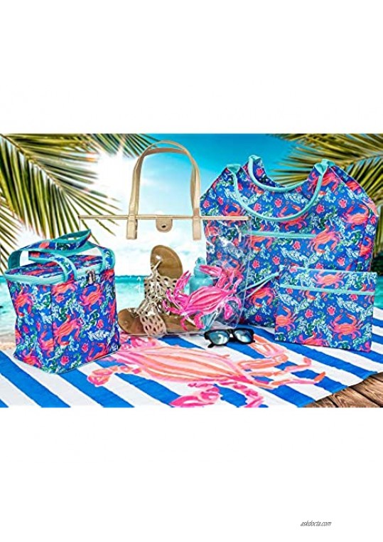 Vibrant Detailed Polyester Reusable Insulated Cooler Tote Bag