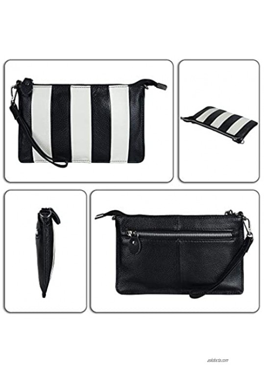 Women Leather Wristlet Clutch Wallet Small Shoulder Crossbody Bag Purse