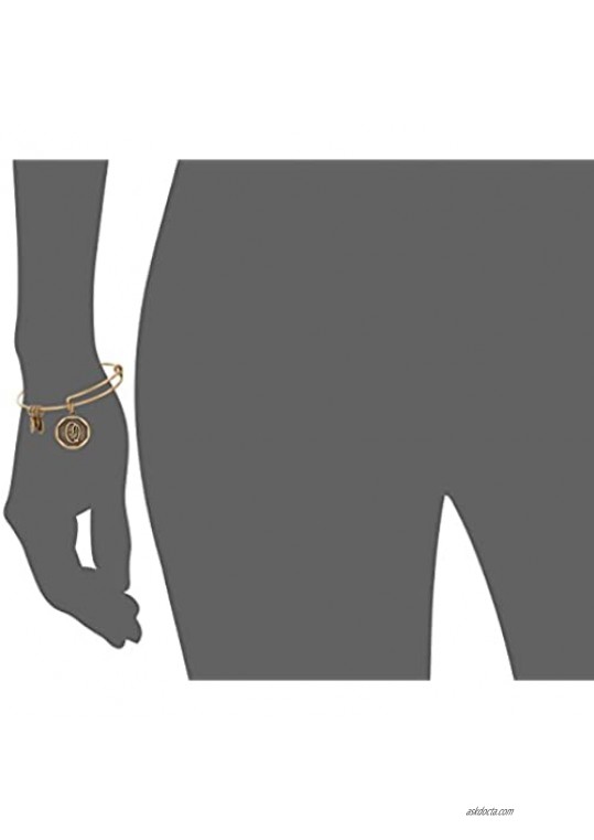 Alex and Ani Rafaelian Gold-Tone Initial Q Expandable Wire Bangle Bracelet 2.5
