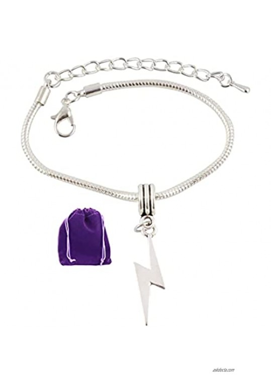 Lightning Bolt Bracelet | Lightning Bolt Jewelry Stainless Steel Snake Chain Charm Bracelet can be Flash Jewelry or a Flash Bracelet or Lightning Bolt Jewelry for Women as a Flash Simble
