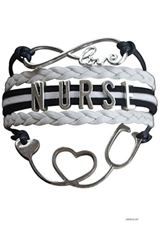 Nurse Infinity Love Charm Bracelet  Nurse Jewelry  Stethoscope Bracelets for Women- Perfect Nurse Gifts