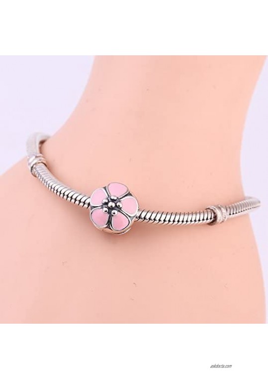 Flower Star Clip Charms Authentic 925 Sterling Silver Clip Lock Stopper Beads for European Bracelet