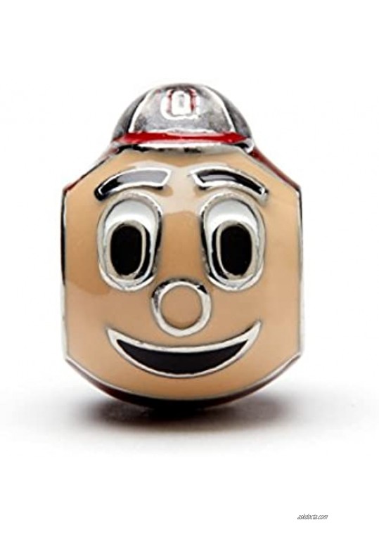 Ohio State University Bead Charm | Buckeyes Beads | Officially Licensed | Ohio State Jewelry | Stainless Steel