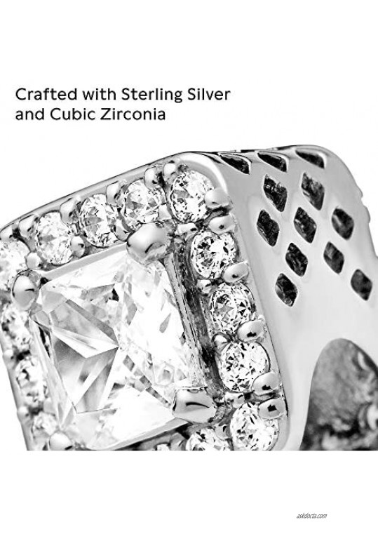 Pandora Jewelry Geometric Radiance Cubic Zirconia Charm in Sterling Silver