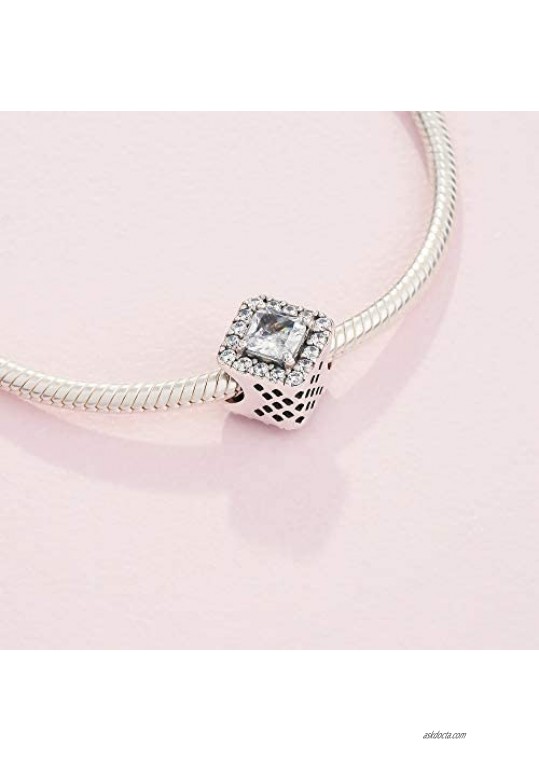 Pandora Jewelry Geometric Radiance Cubic Zirconia Charm in Sterling Silver