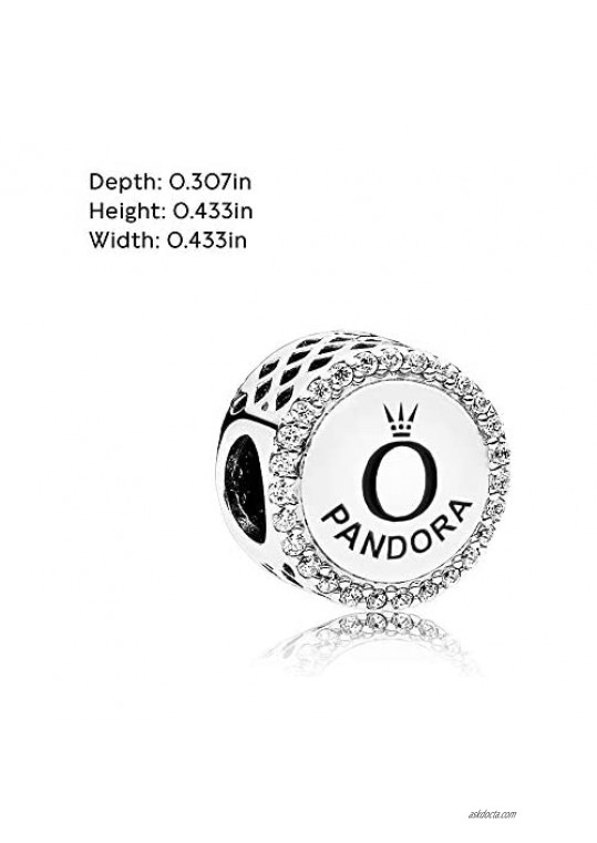 Pandora Jewelry Silver Cubic Zirconia Charm in Sterling Silver