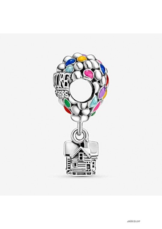 WYKISS Disney Up House & Balloons Charm 925 Sterling Silver Bead Charms Fit European Charm Bracelets and Necklaces