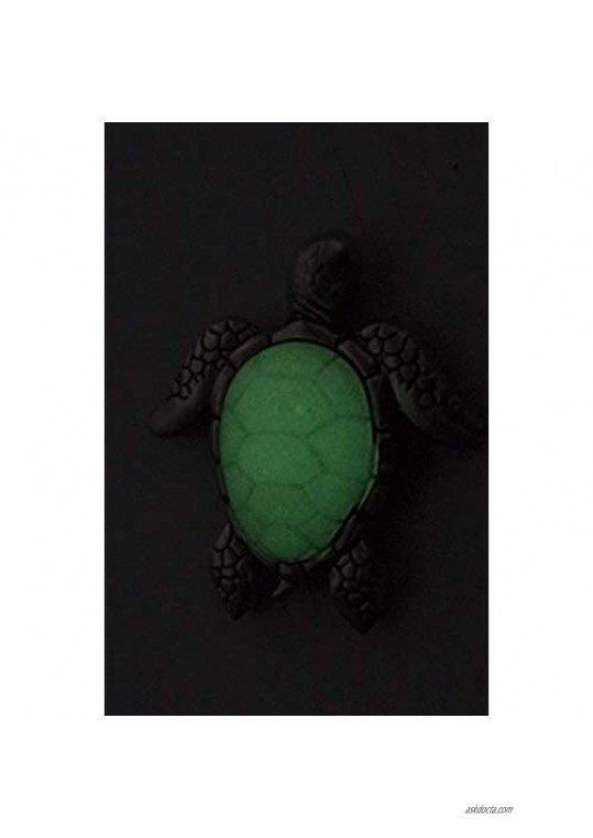 Gnz The Lucky Glowing Sea Turtle Pocket Charm with Story Card