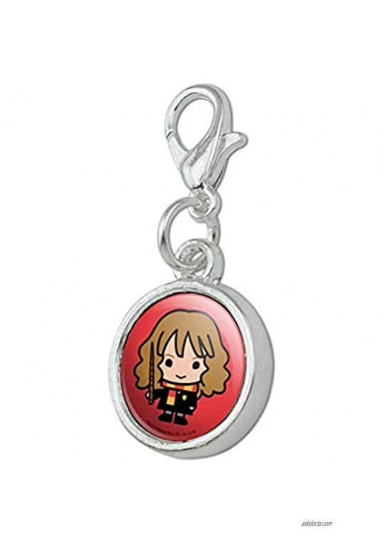 GRAPHICS & MORE Harry Potter Cute Chibi Hermione Character Antiqued Bracelet Pendant Zipper Pull Charm with Lobster Clasp