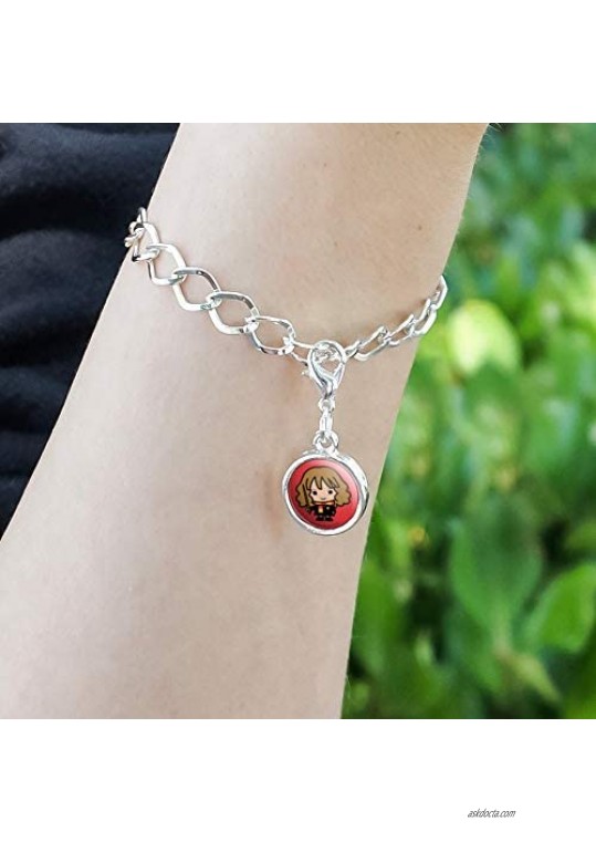 GRAPHICS & MORE Harry Potter Cute Chibi Hermione Character Antiqued Bracelet Pendant Zipper Pull Charm with Lobster Clasp