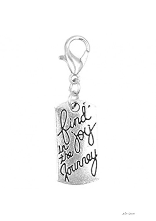 It's All About...You! Find Joy in The Journey Clip on Charm Perfect for Necklaces and Bracelets 98Ab
