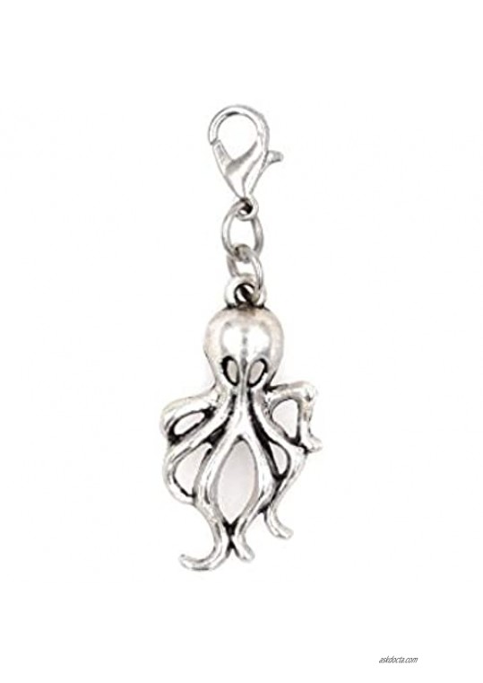 It's All About...You! Octopus Clip on Charm Perfect for Necklaces and Bracelets 94Ac
