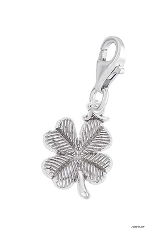 Rembrandt Charms Four Leaf Clover Charm with Lobster Clasp