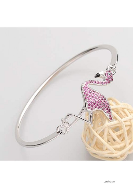 Be a Flamingo in a Flock of Pigeons Bracelet Flamingo Bracelet Positivity Be Yourself BFF Gift