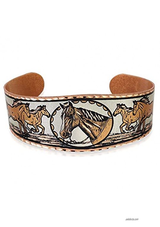 Copper Reflections Men Women Girls Boy Wildlife Bracelets Adjustable Cuff Animal Bracelet- Handmade