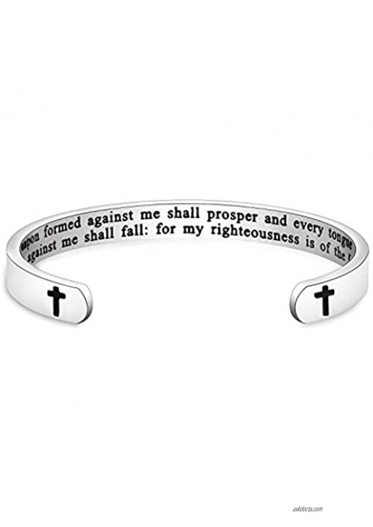 Gzrlyf Isaiah 54:17 Bracelet No Weapon Formed Against Me Shall Prosper Bracelet Religious Gifts