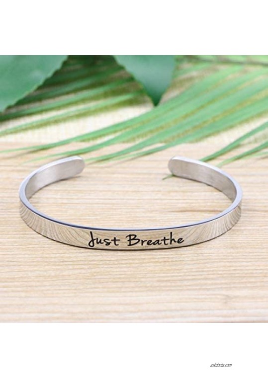 Inspirational Encouragement Motivational Bracelets for Women Engraved Jewelry Birthday Christmas Gift for Her Teen Girls