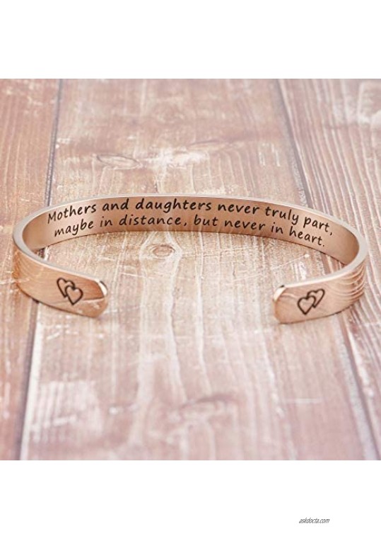 Joycuff Rose Gold Inspirational Cuff Bracelets for Women Motivational Encouragement Birthday Gifts for Mantra Jewelry Funny Stainless Steel Bangle for Her