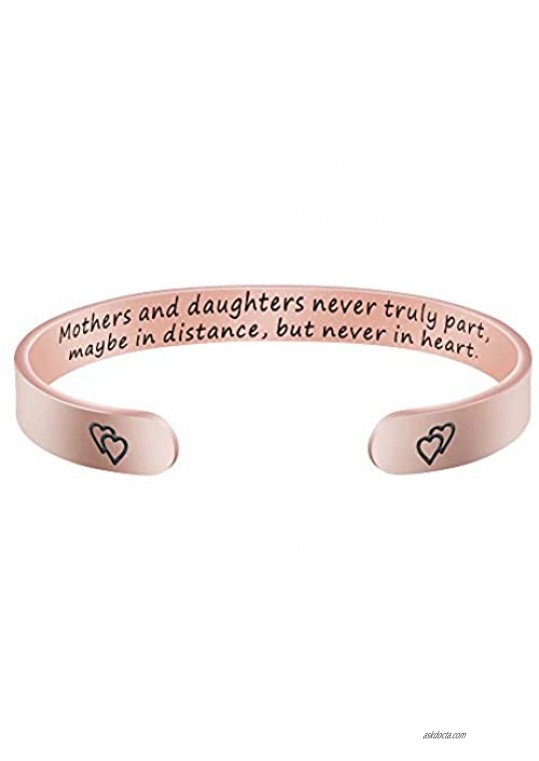 Joycuff Rose Gold Inspirational Cuff Bracelets for Women Motivational Encouragement Birthday Gifts for Mantra Jewelry Funny Stainless Steel Bangle for Her