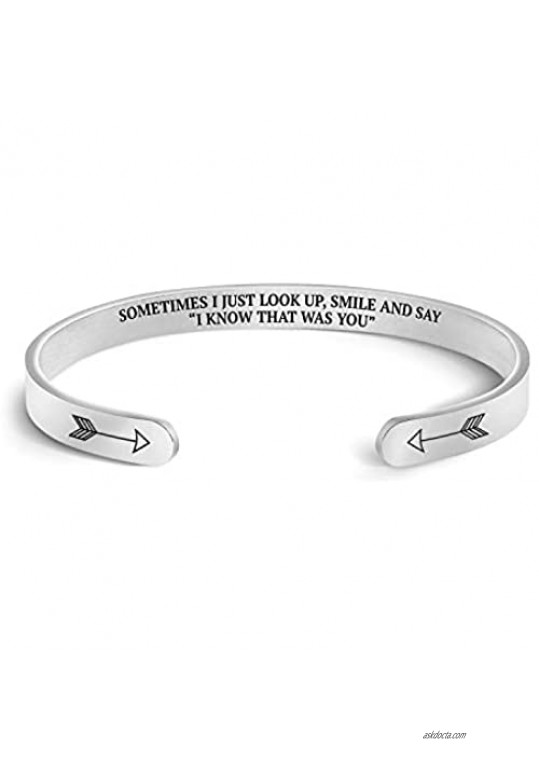 Mint & Lily Sometimes I Just Look Up Smile and Say I Know That was You Cuff Bracelet