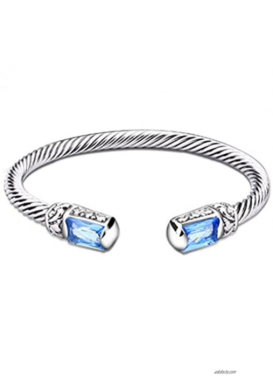UNY Unique Cuff Alloy Cuff Bangles Crystal Mosaic Bracelet Elegant Bangle for Women Fashion Jewelry