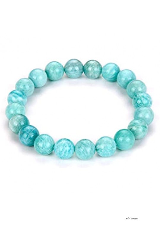 Adabele Natural Gemstone Bracelet 7" 7.5" 8" 8.5 inch Stretchy Chakra 10mm (0.39") Beads Gems Stones Healing Crystal Quartz Jewelry Women Men Girls Birthday Gifts