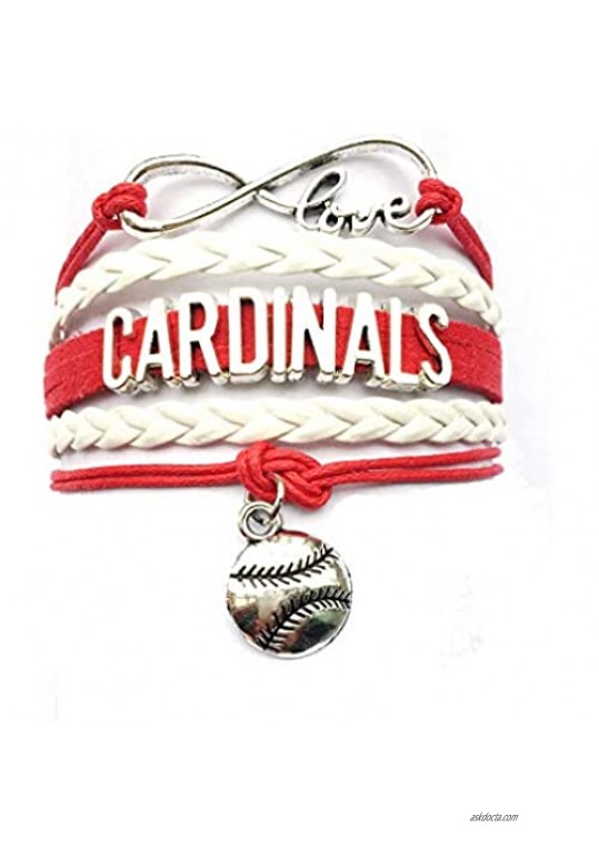 DOLON Infinity Love Cardinals Bracelet Handmade Leather Velvet Friendship Gift