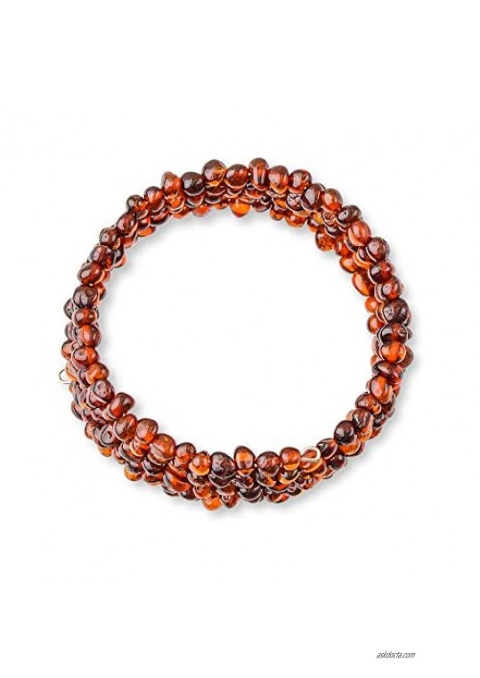 Genuine Amber Women’s Bracelet - Hand-Assembled Natural Jewelry from Europe - Baltic Sea Amber Beads