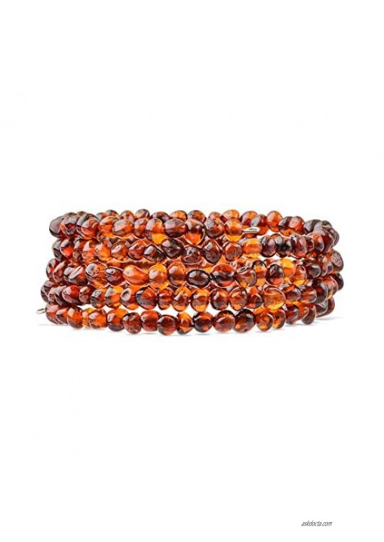 Genuine Amber Women’s Bracelet - Hand-Assembled Natural Jewelry from Europe - Baltic Sea Amber Beads