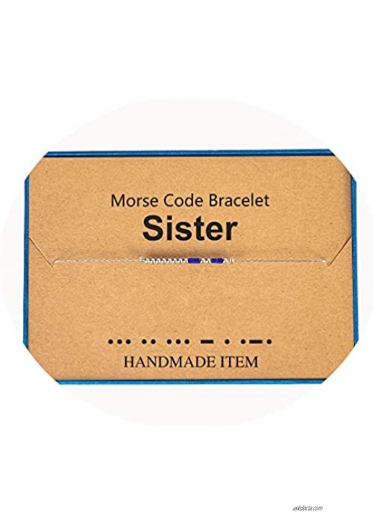 SIALIN Birthday Gift Morse Code Bracelets for Women 18kReal Gold Plated Stainless Steel Japanese Rice Beads on Gold Thread Friendship Bracelet Gift for Her