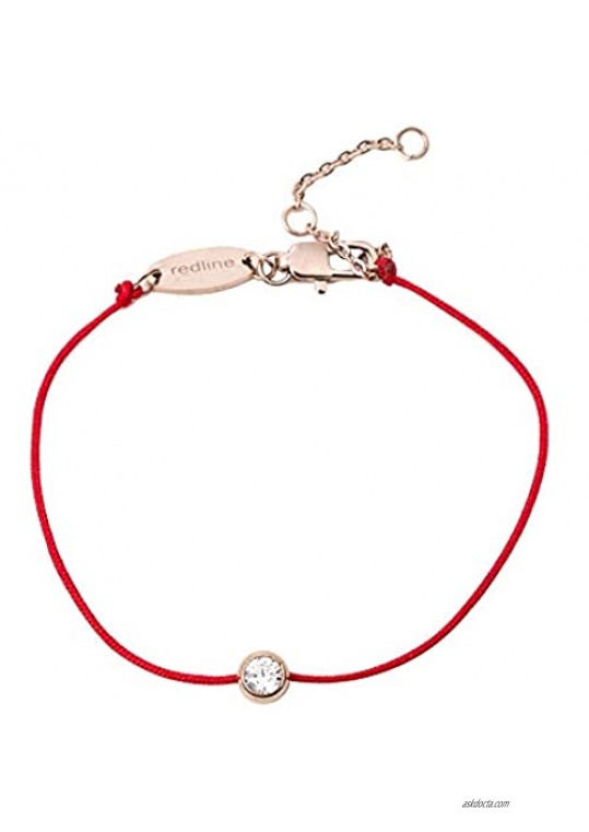 TOMLEE Kabbalah Red String Clear Zircon Charm Bracelets for Protection and Luck 316L Stainless Steel Gold Plated Clasp with Extension Redline Bracelet Women Girl Gift